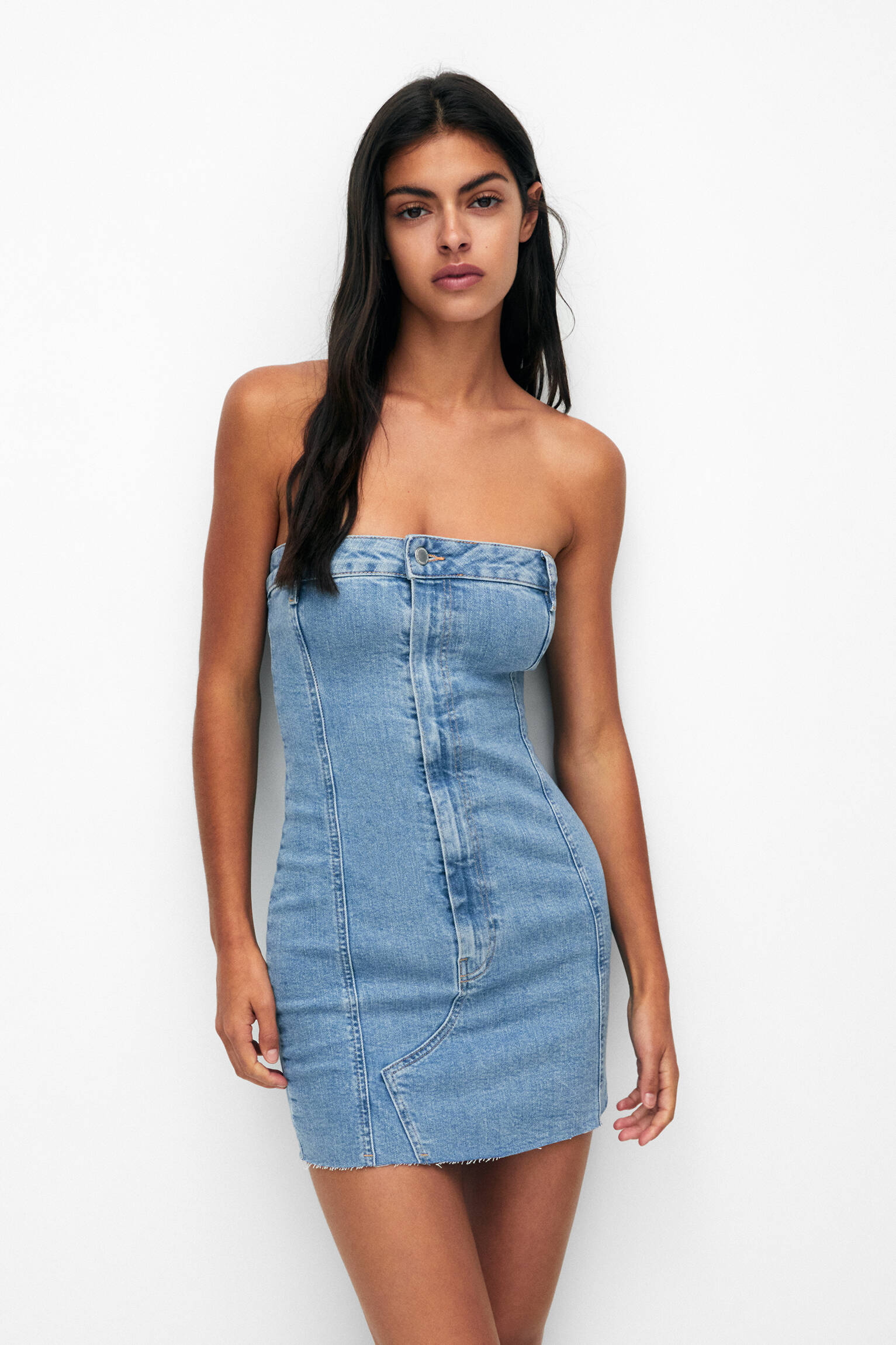 VESTIDO CORSET JEANS - AZUL CLARO