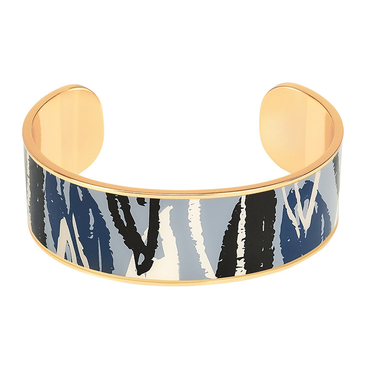 Manchette Bangle Up Flore camaieu bleu