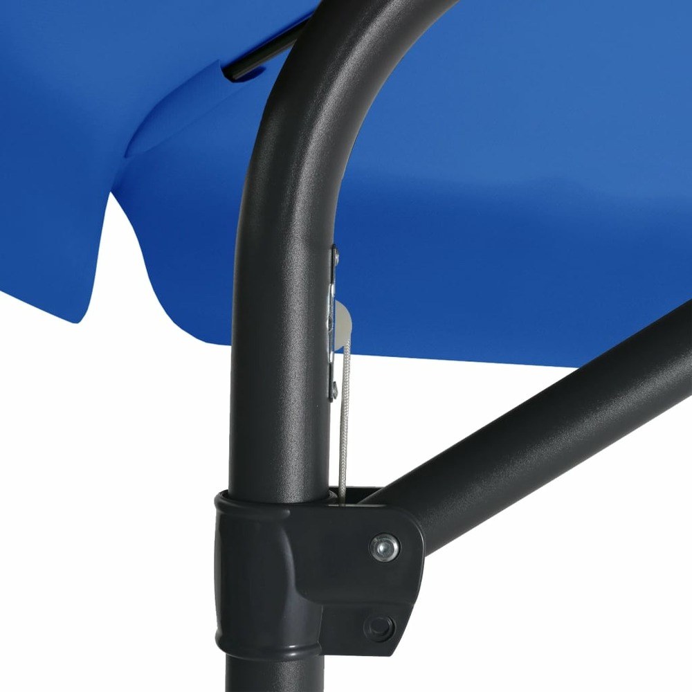 Parasol d'extérieur avec mât en acier 300 cm bleu