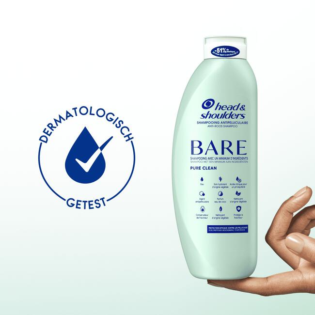 Head & Shoulders Bare Pure Clean Anti-roos Shampoo 400ML