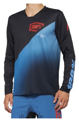 Maillot Manches Longues 100% R-Core-X Bleu / Noir