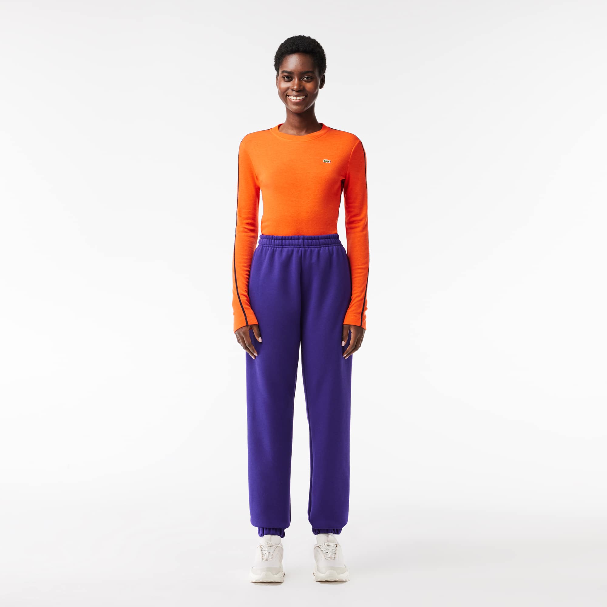 Pantalon de survêtement Jogger en molleton gratté Pantalons de survêtement - Violet - Lacoste - Femme