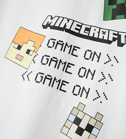 Name It T-Shirt - NkmJafar Minecraft - Bright White m. Print