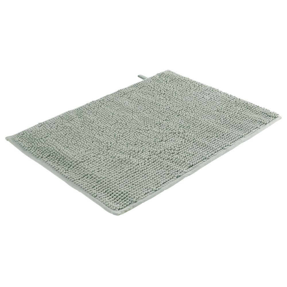 Tapis chenille salle de bain coton vert 45x65cm