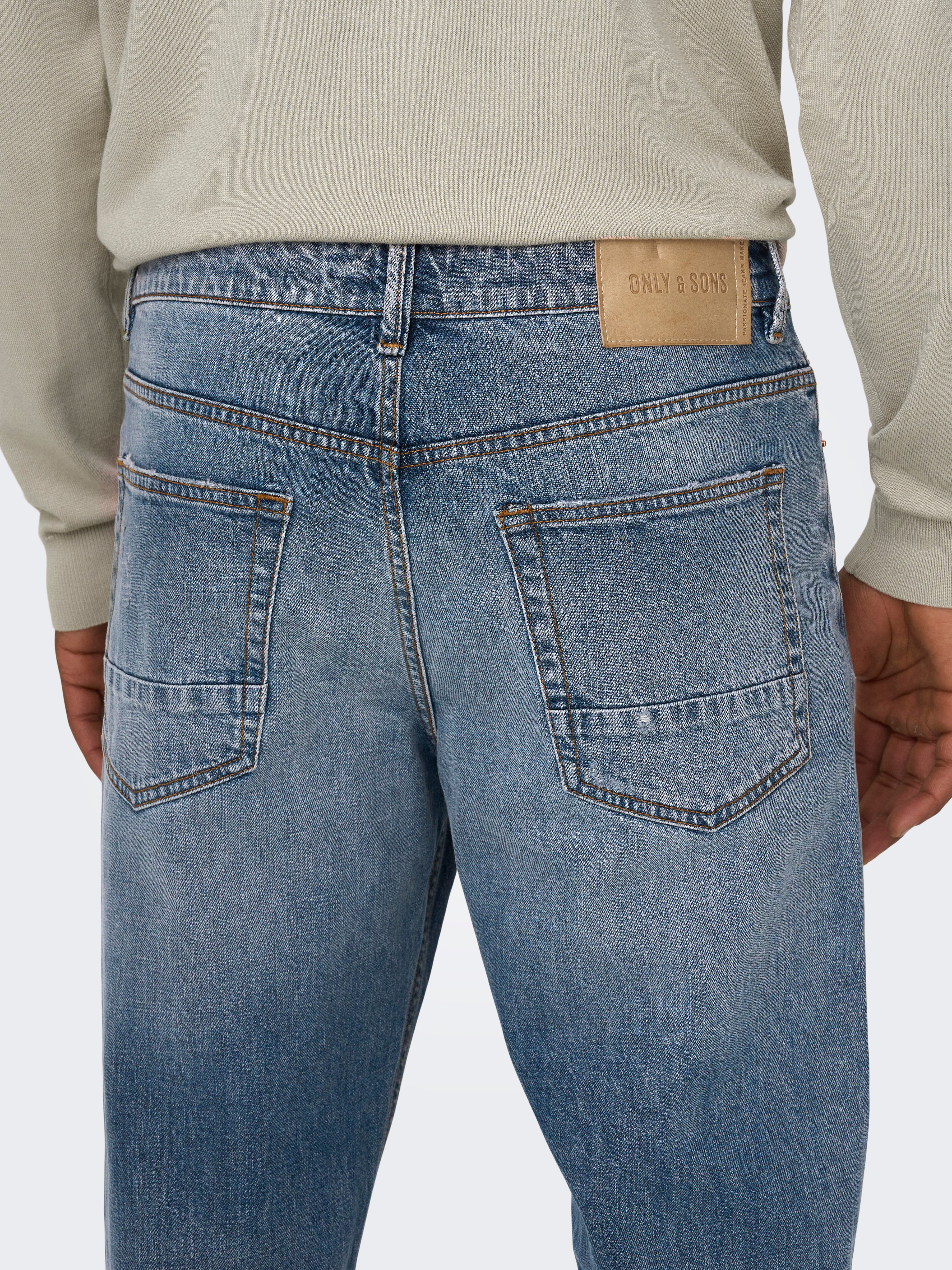 ONSEDGE Mittlere Taille Locker geschnitten Jeans Medium Blue Denim