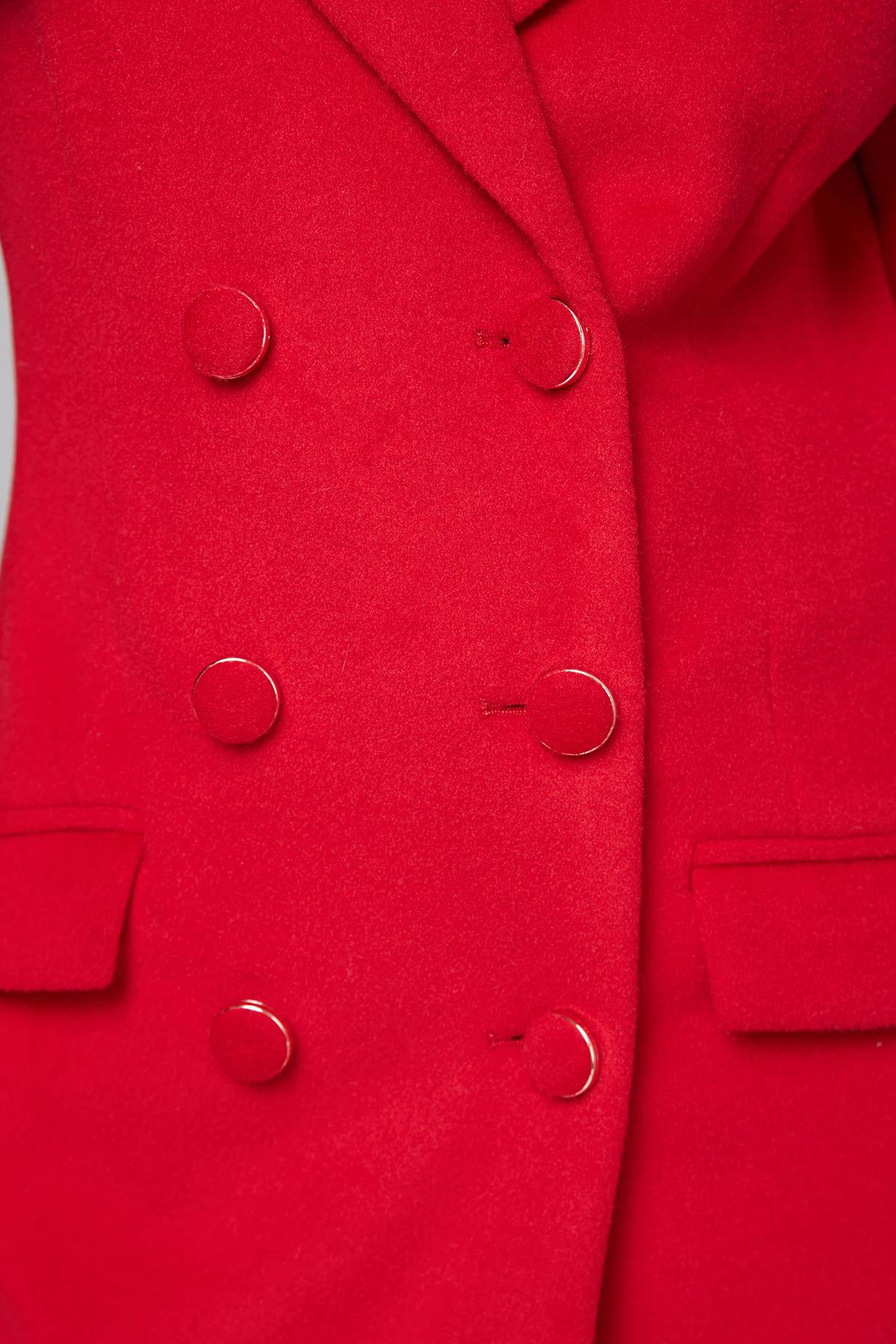 Wallis Manteau Croisé à Détails de Poches