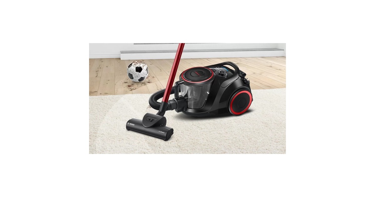 BoschSerie 6 Stofzuiger zonder zak BGS41POW1  (Zwart/rood)