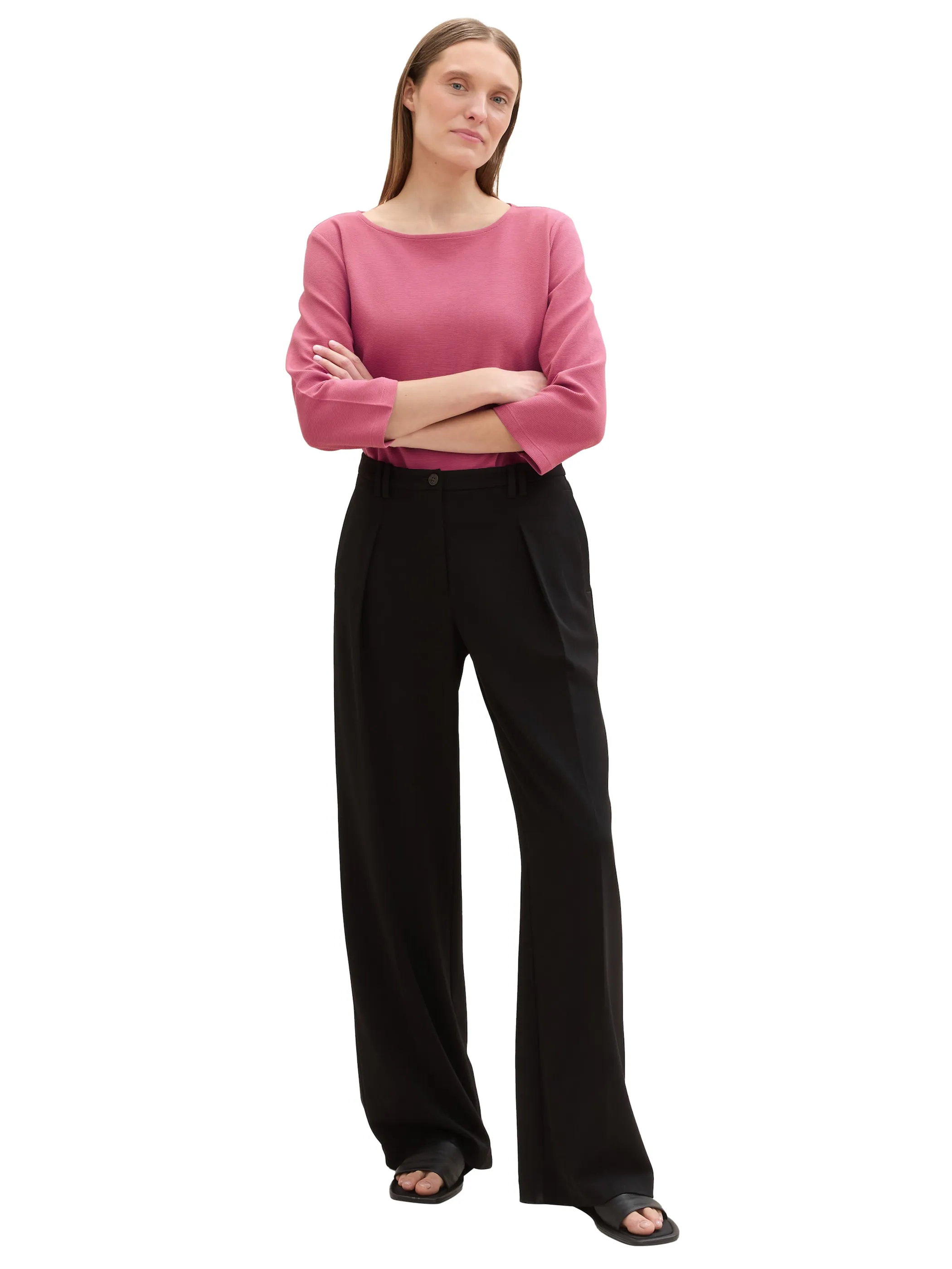 Damen Strukturshirt in Ripp-Optik