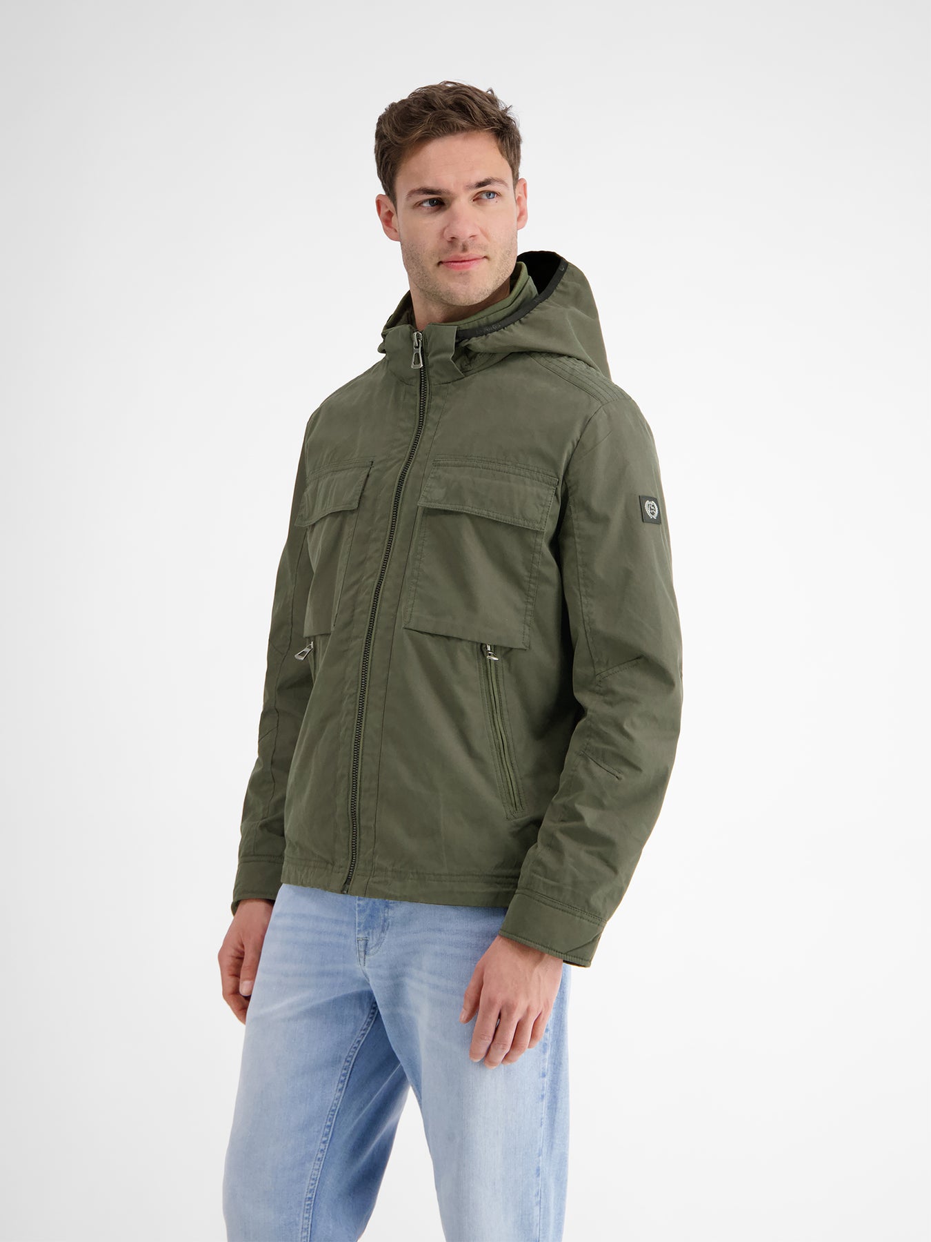 Shell-Blouson mit abnehmbarer Kapuze