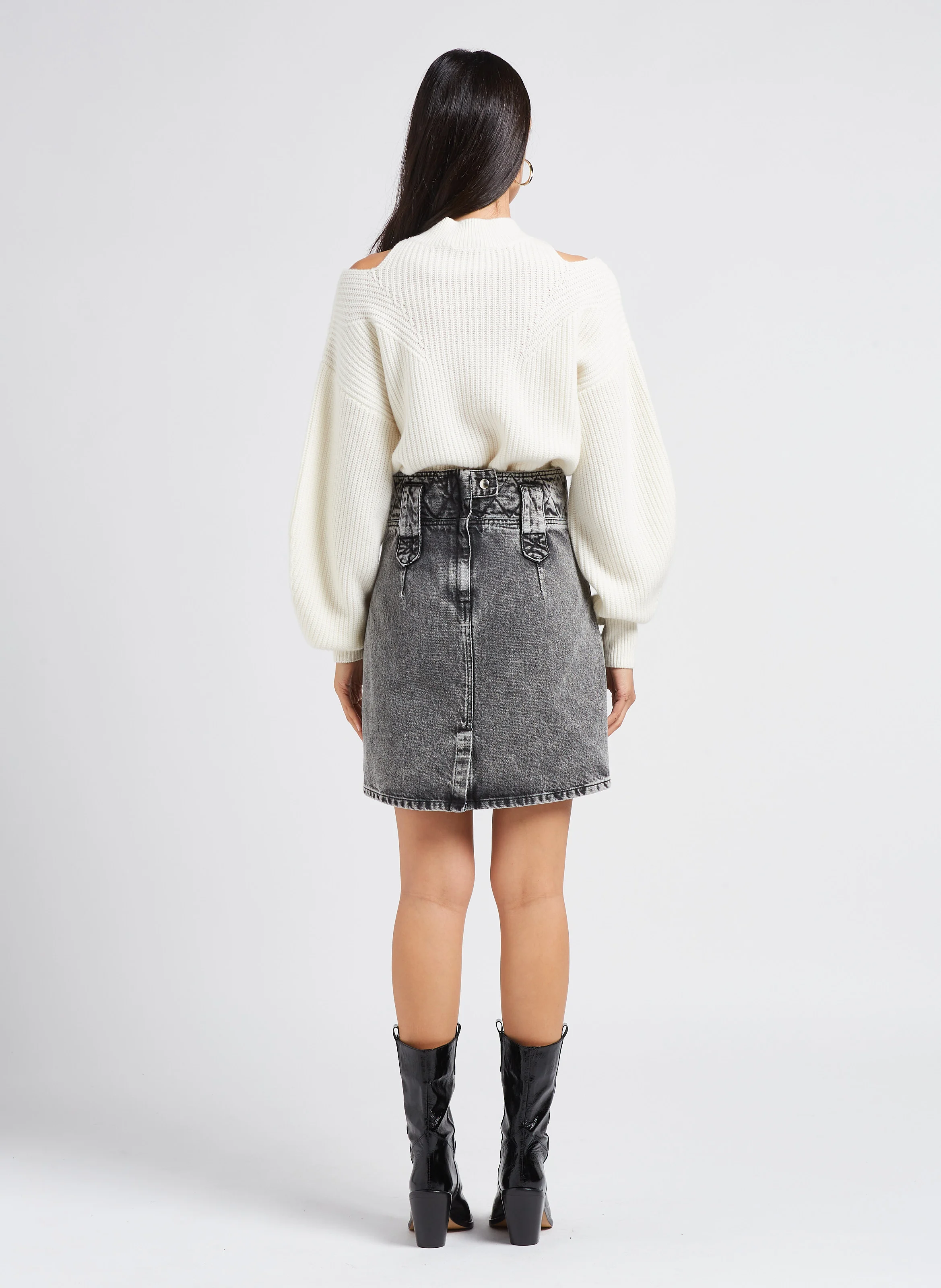 JAZZINO - Jupe courte aspect jean | Bleu