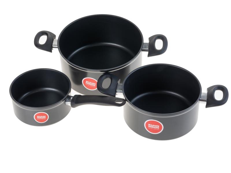 Kuhn Rikon Kochtopf-Set Easy Induction 3-teilig Kochgeschirr Set (1.5/3/5 Liter)