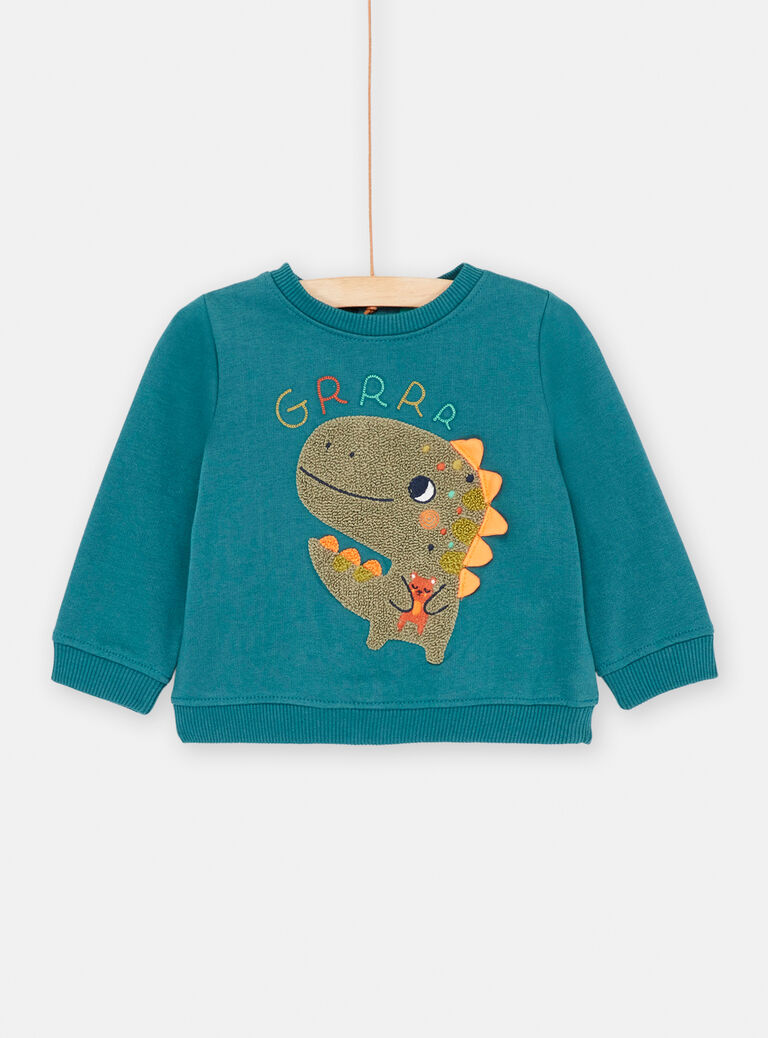 Sweat-shirt vert bouteille bébé garçon