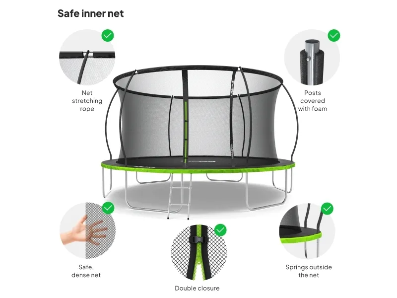 Zipro Trampolin med indendørs net Jump Pro 12FT 374cm   skopose