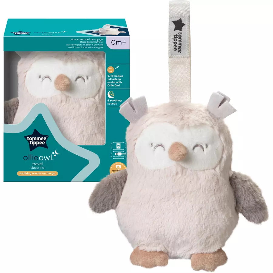 Tommee Tippee Einschlafhilfe Mini-Grofriend wiederaufladbar, Ollie die Eule
