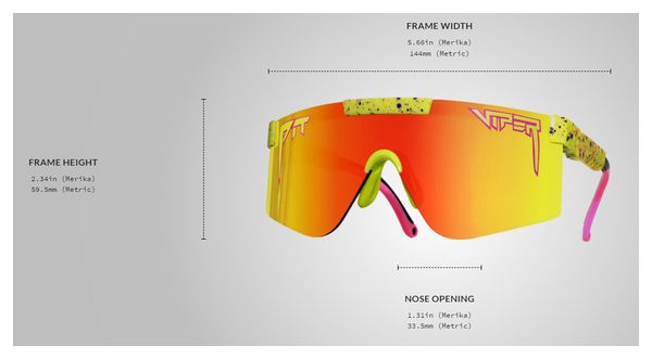 Paire de Lunettes Pit Viper The 1993 Polarized 2000s Jaune/Orange Polarisé