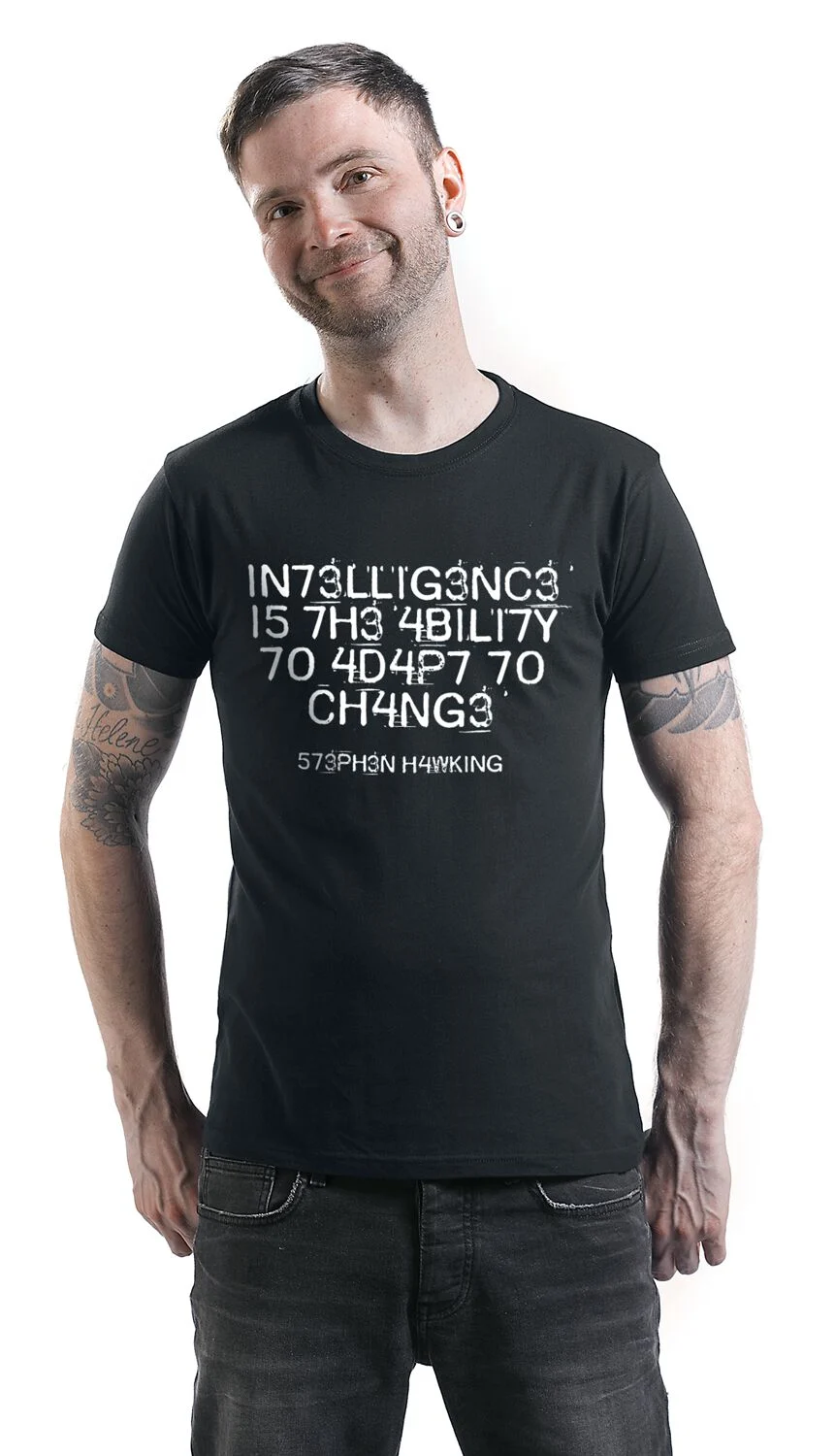Intelligence Is The Ability To Adapt To Change | Slogans T-Shirt Manches courtes