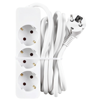 Handson Stekkerdoos 3-voudig Wit 3 Meter