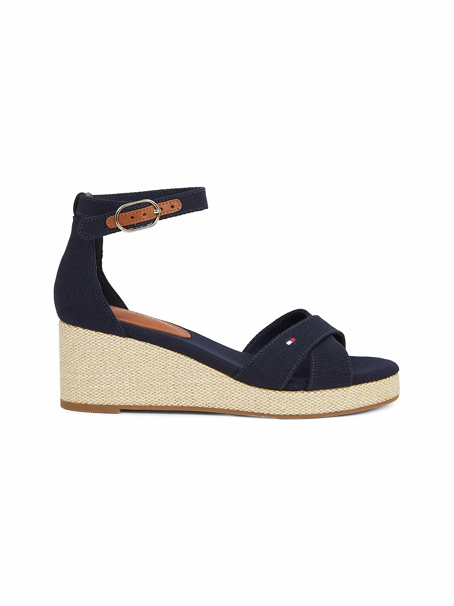 TOMMY HILFIGER<br>Sandálias de plataforma cruzadas Bandeira