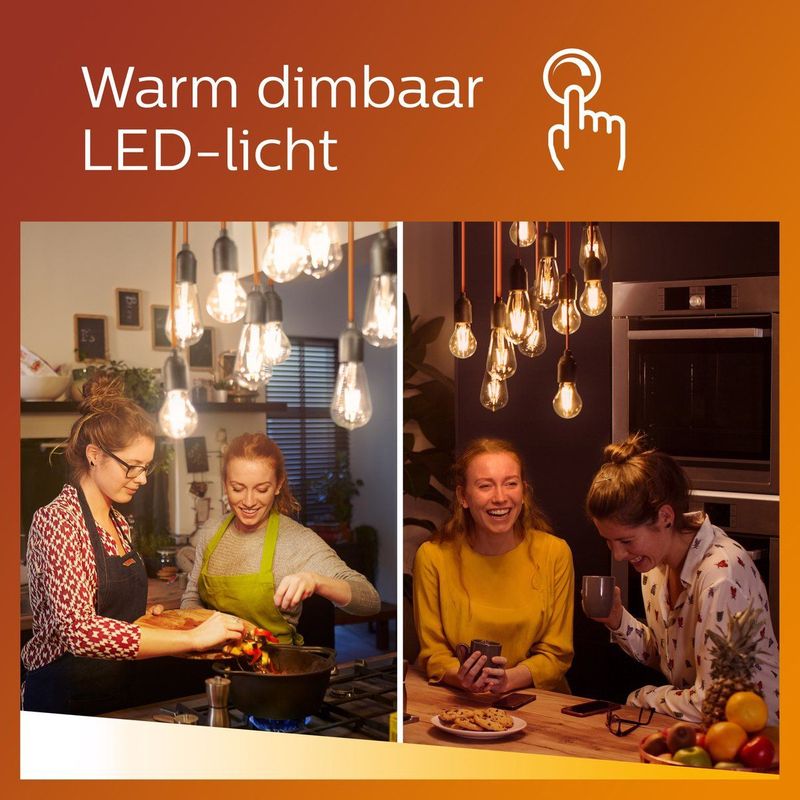 Philips LED Lamp Mat - 40 W - E27 - Dimbaar warmwit licht