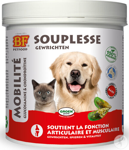 BF Petfood Herbes Souplesse Mobilité Articulation Et Musculature Chien Et Chat Pot 125g