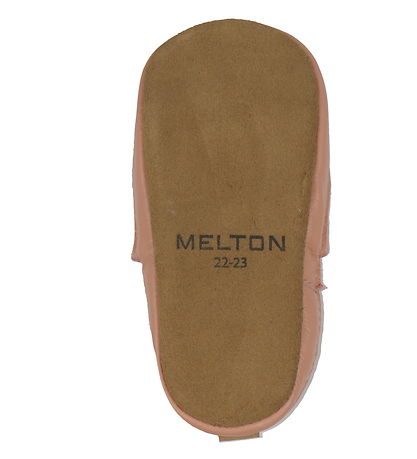 Melton Leder-Krabbelschuhe - Rose Dawn m. Giraffe