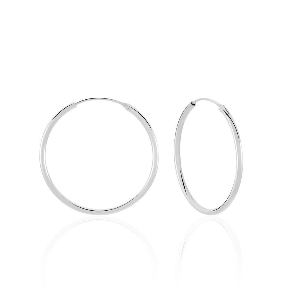 Créoles Argent Blanc Olympia