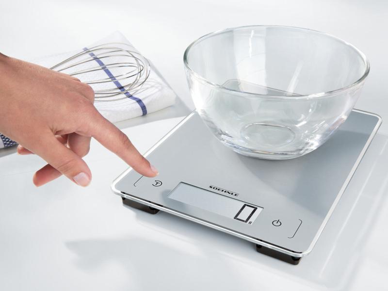 Soehnle Küchenwaage Page Aqua Proof Grau Wasserdichte Küchenwaage