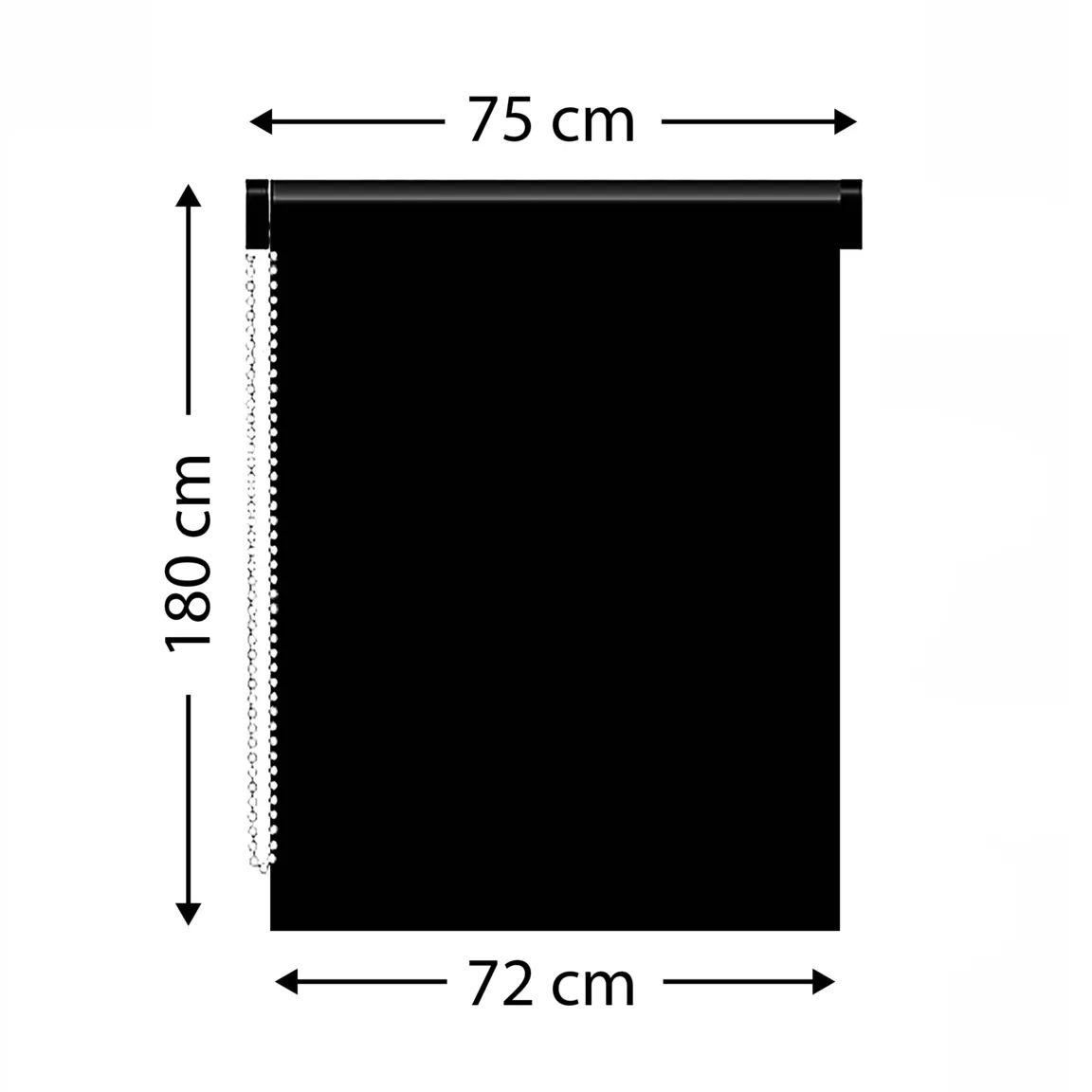 Store enrouleur tamisant (75 x 180 cm) Rayures Noir