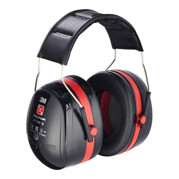 Hørselvern 3M Peltor OPTIME III CE; 35 dB; rød