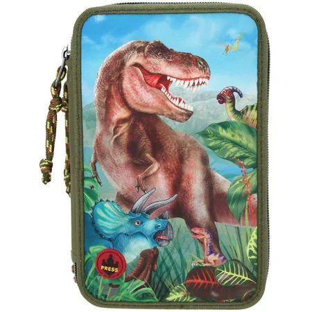 Depesche Dino World 3-Fach Federtasche LED