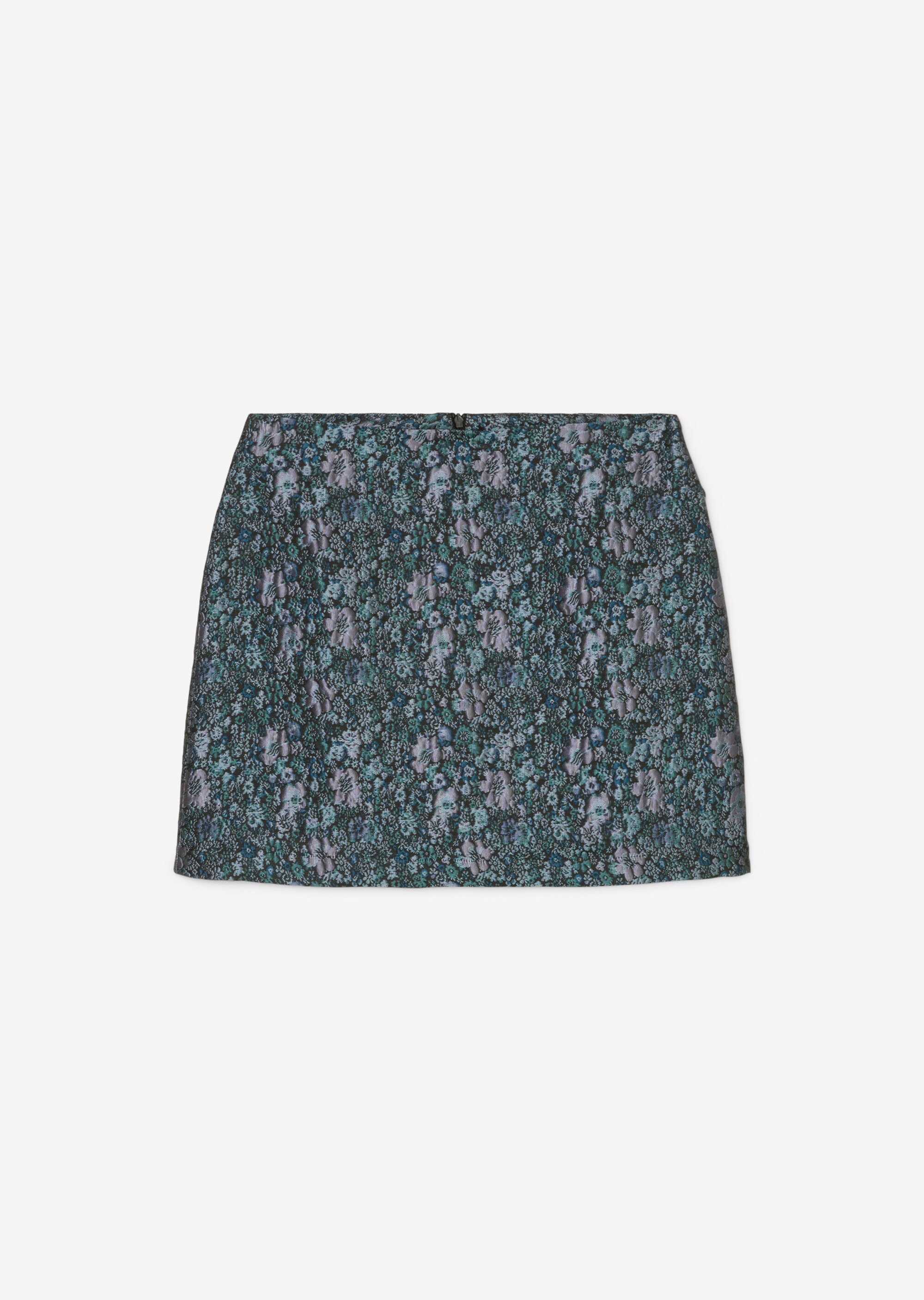 Minirock regularaus Jacquard-Brokat