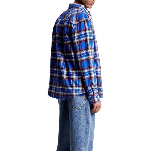Tommy Jeans - TJM RLX TOMMY CHECK SHIRT Azul