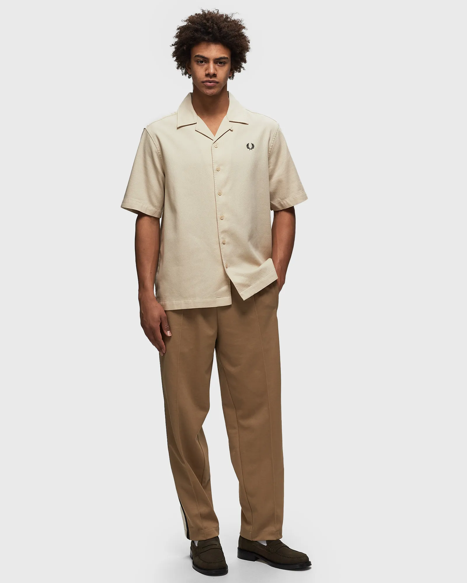 Fred Perry Pique Texture Revere Collar Shirt