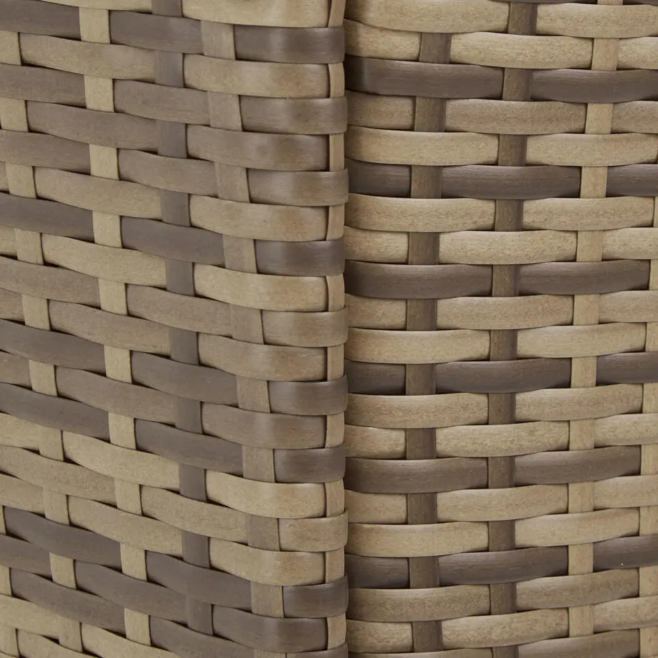 tectake - tuinset 8 stoelen en tafel - wicker - natuurkleur