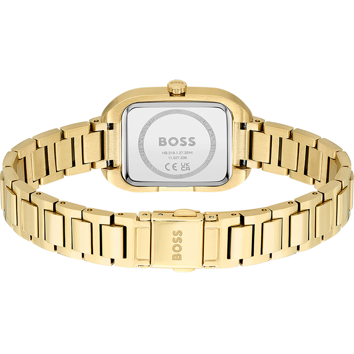 Montre BOSS Business femme bracelet acier doré jaune