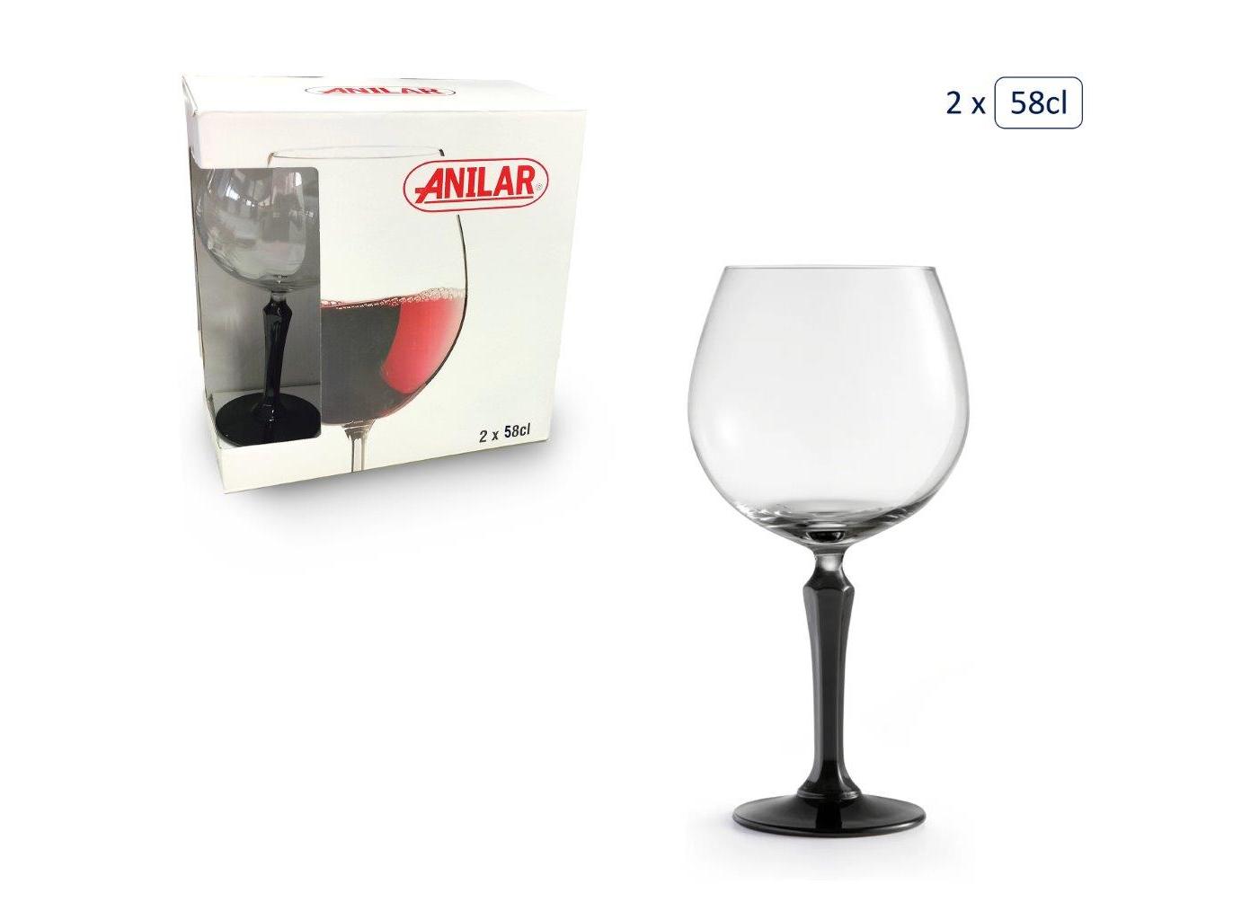 CONJUNTO DE 2 CALICES ANILAR VIDRO 58CL