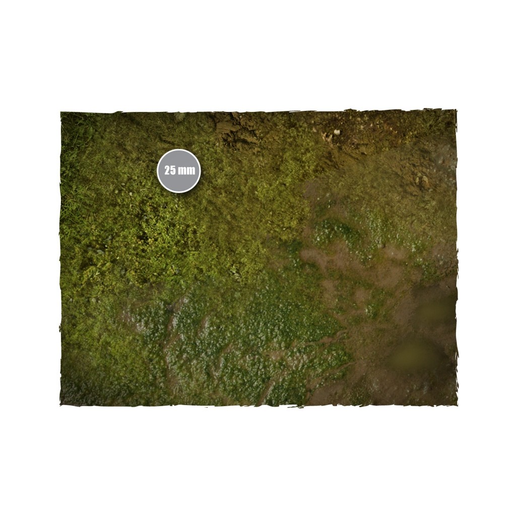 Terrain Mat PVC - Muddy Fields - 90x90