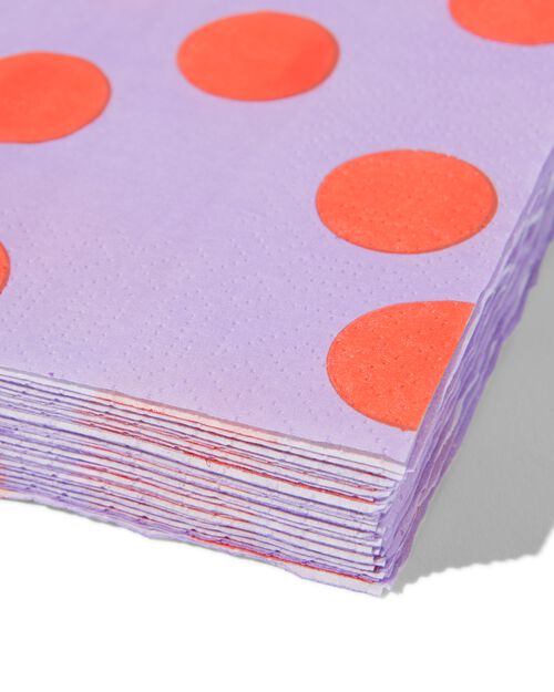 serviettes pois 33x33cm - lot de 20