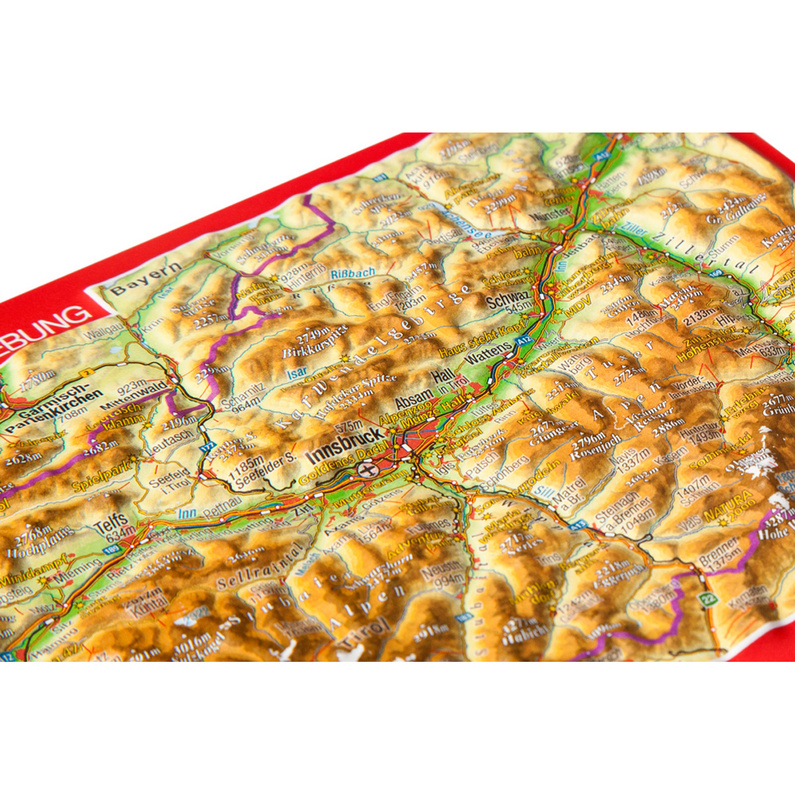 Georelief 3D Reliefpostkarte Innsbruck und Umgebung