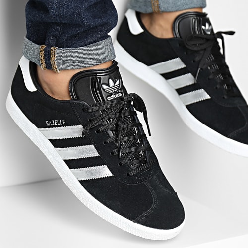 Baskets Gazelle ID7007 Core Black Silver Metallic Footwear White