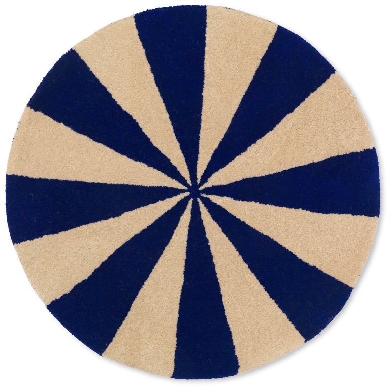 Ferm Living Arch tufted vloerkleed 130 brick blue/off-white