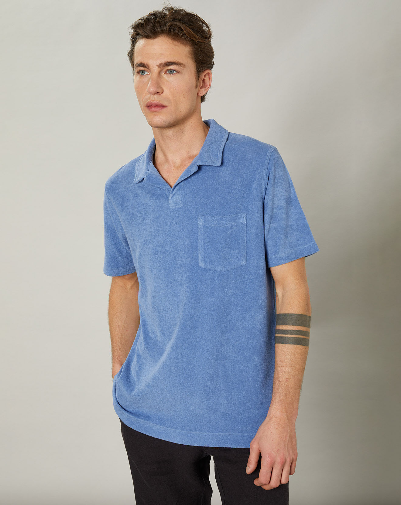 Hartford Polo en éponge chambray