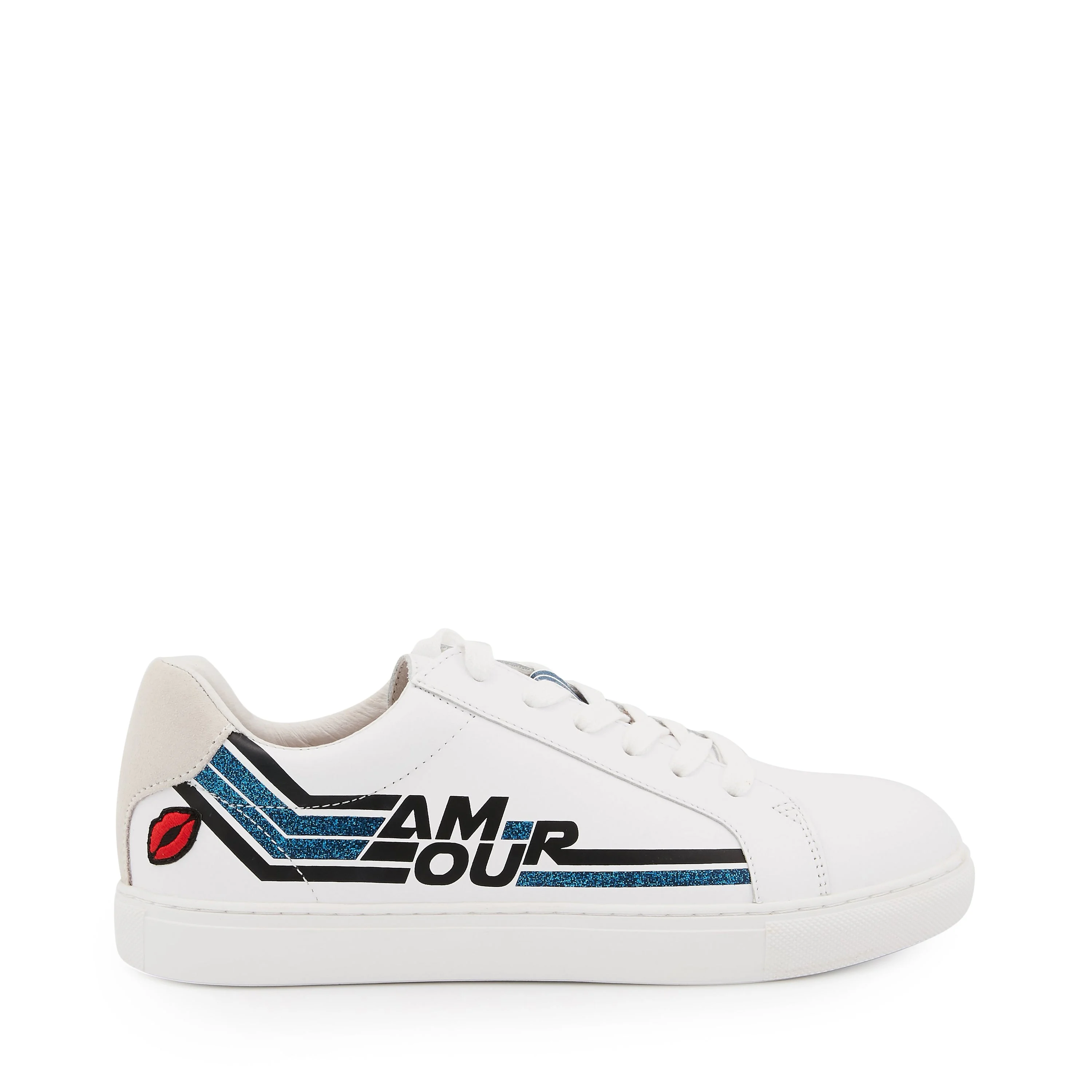 SIMONE RETRO AMOUR - Sneakers en cuir | Blanc