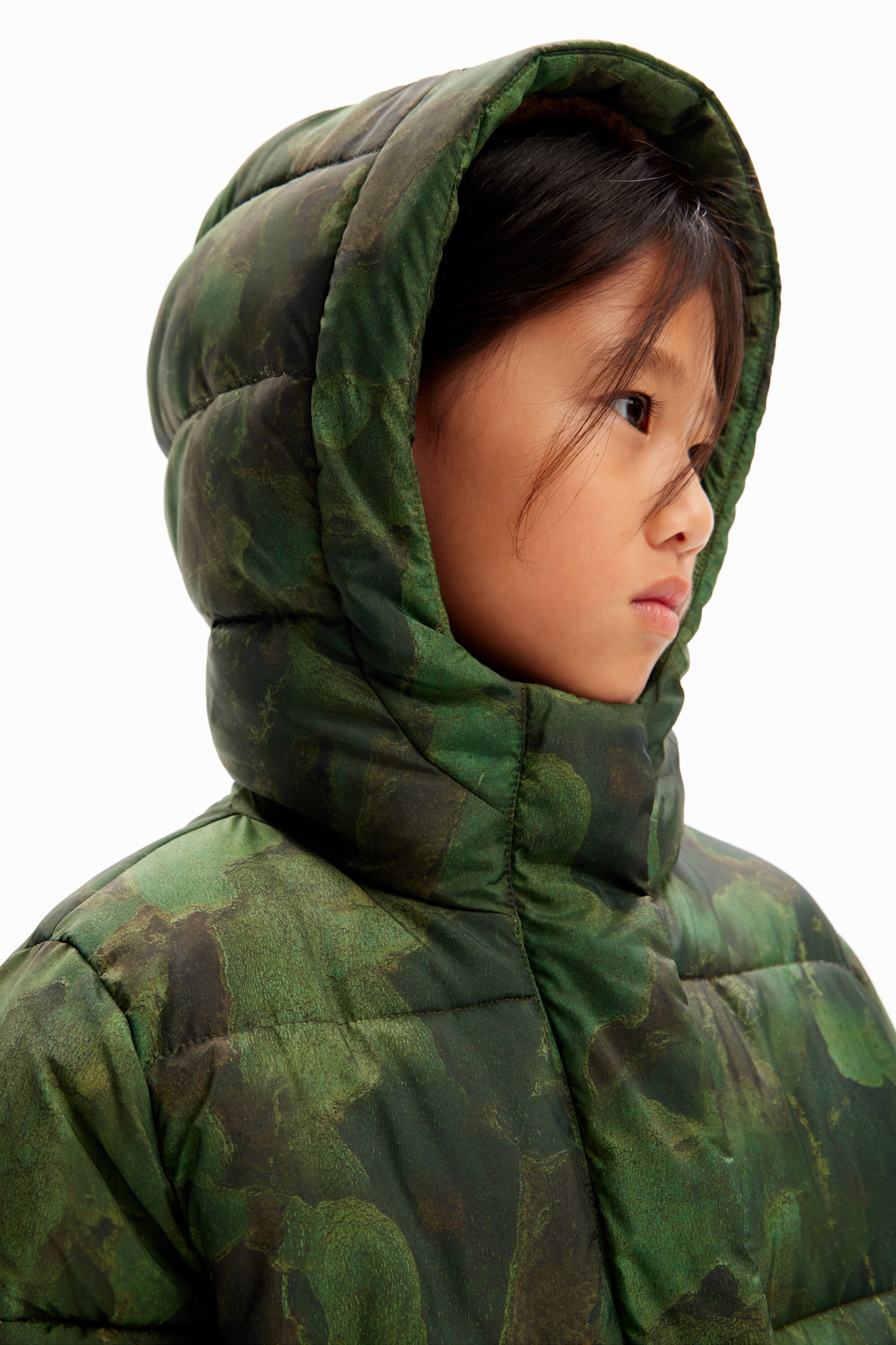 Abrigo acolchado camuflaje