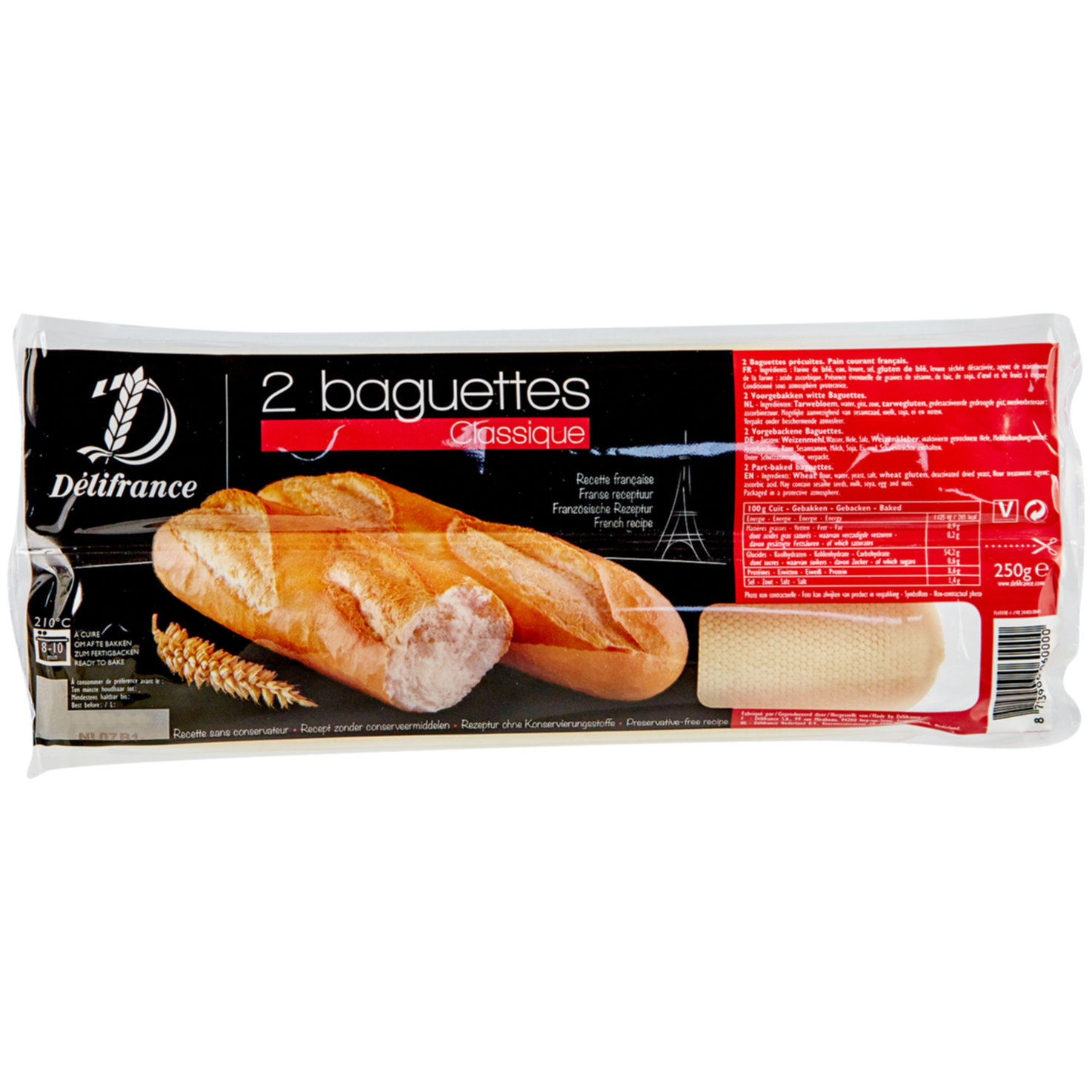 Dèlifrance Frischback Baguettes Classique 2 Stück