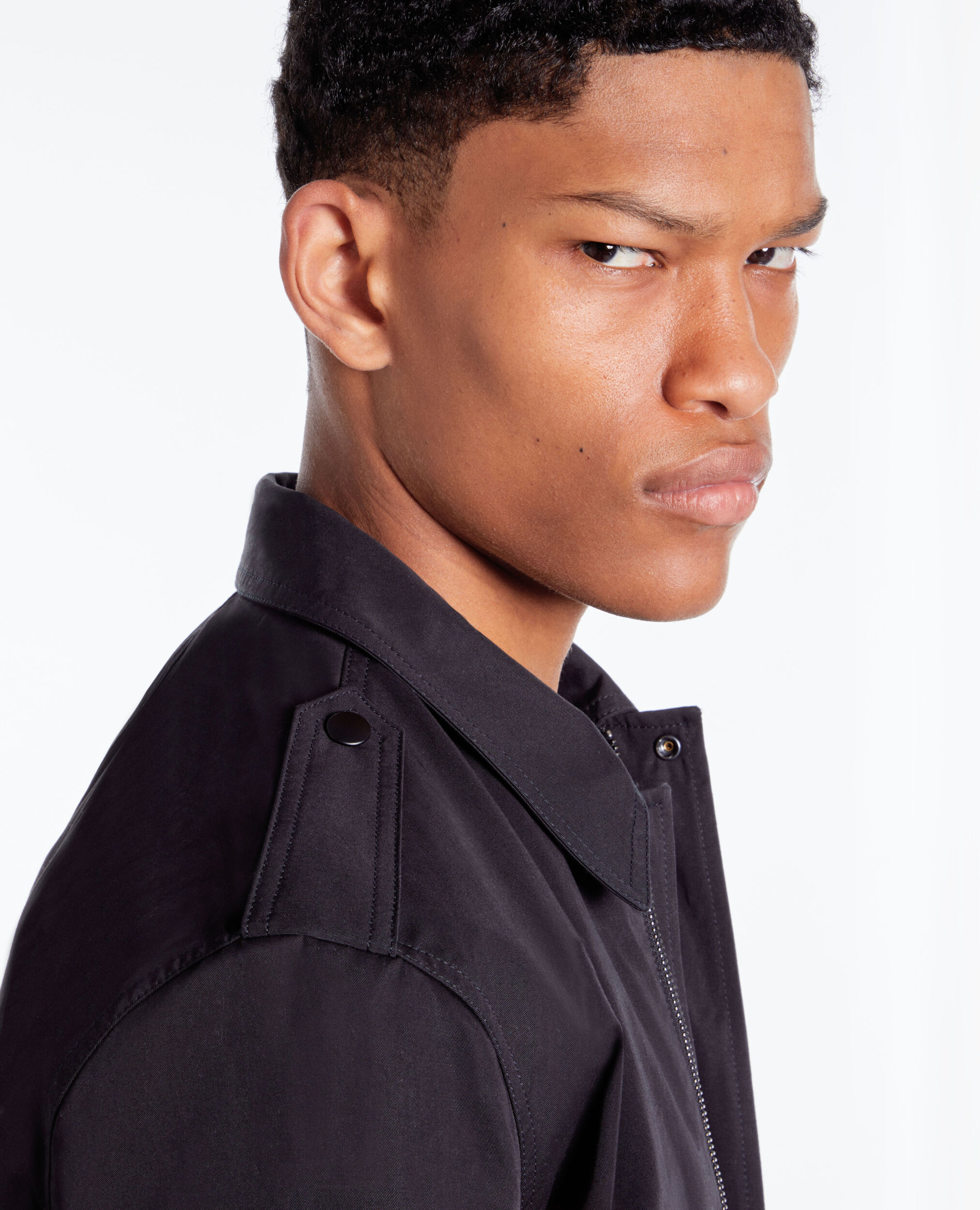 Blouson noir en coton