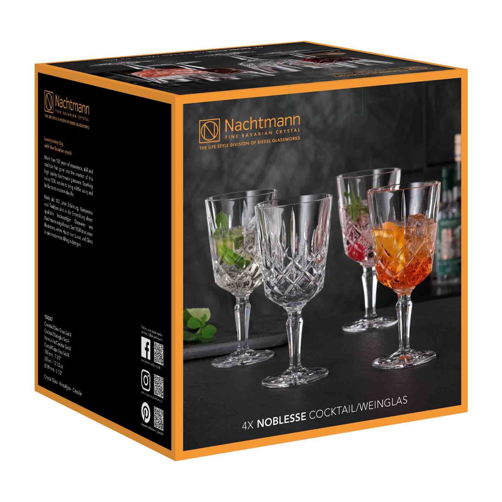Nachtmann Cocktailgläser / Weingläser Noblesse 355 ml 4er Set