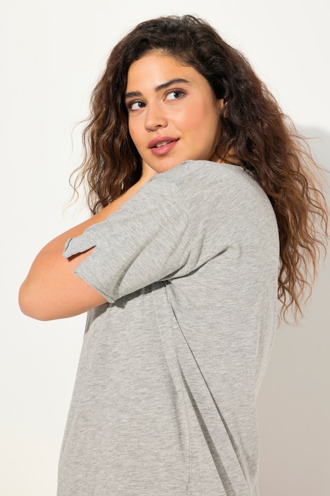 T-Shirt, Zahlen, Oversized, Rundhals, Halbarm