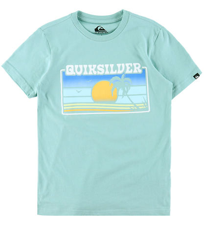 Quiksilver T-Shirt - EV Sun Faded - Aquifer m. Print