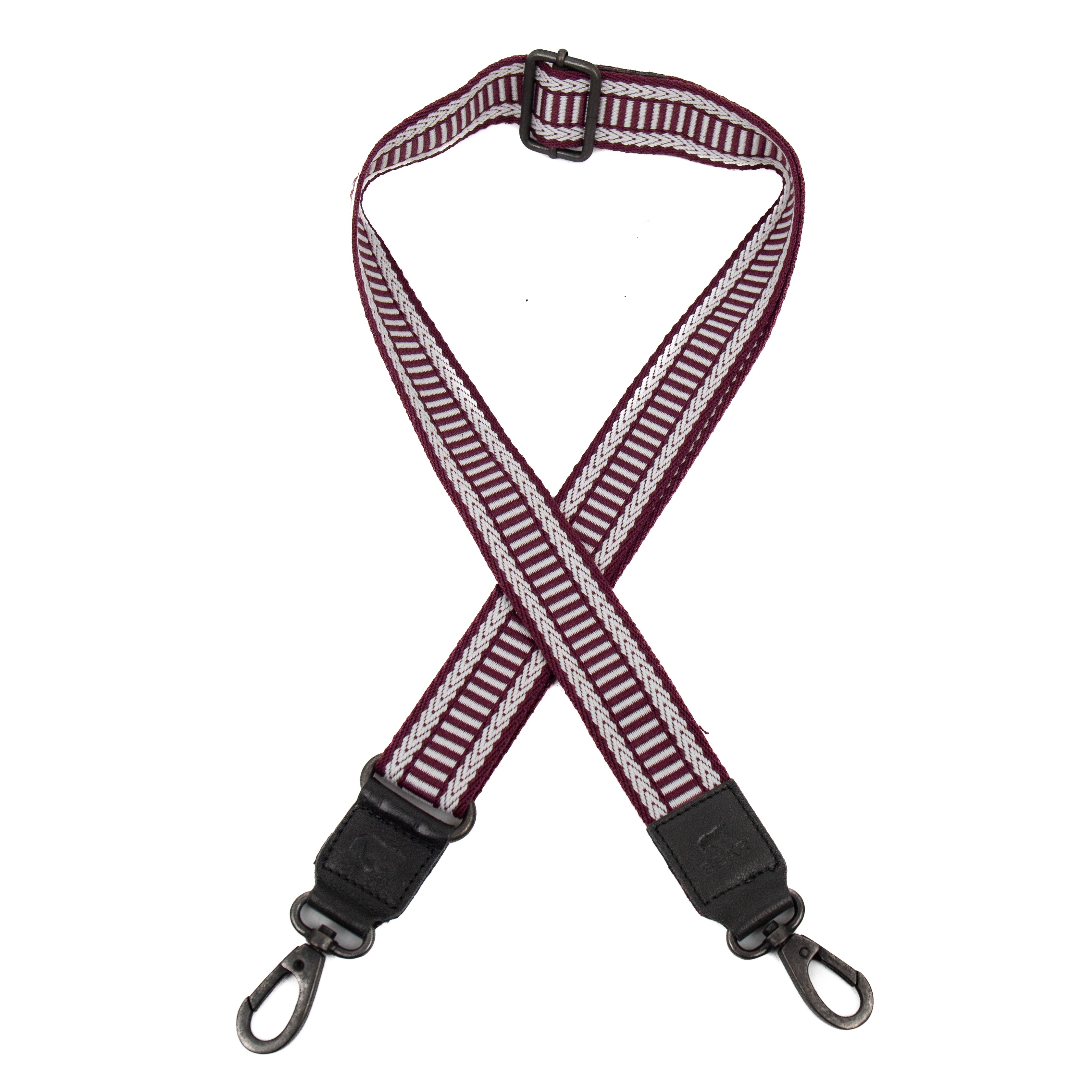 Bag strap 'Pattern' bordeaux/wit Cognac